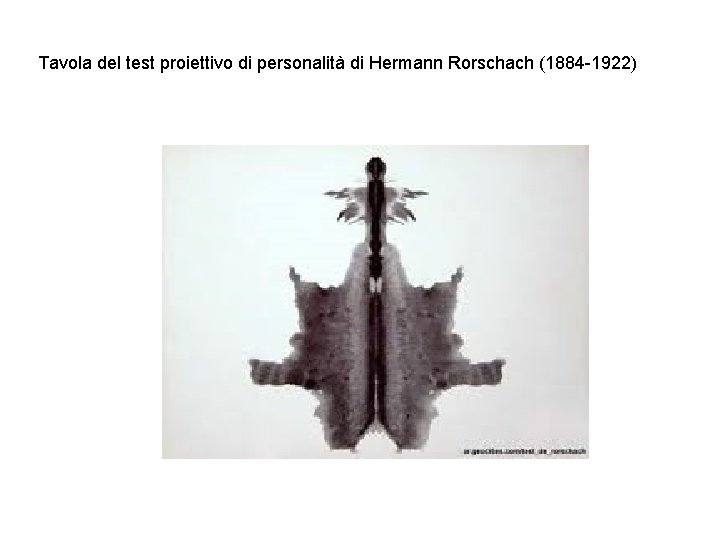 Tavola del test proiettivo di personalità di Hermann Rorschach (1884 -1922) 