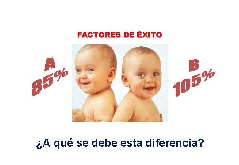 FACTORES DE ÉXITO ¿A qué se debe esta diferencia? 