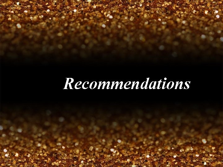 Recommendations 