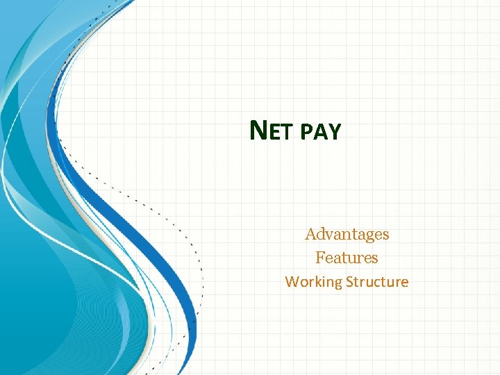 NET PAY Advantages Features Working Structure 