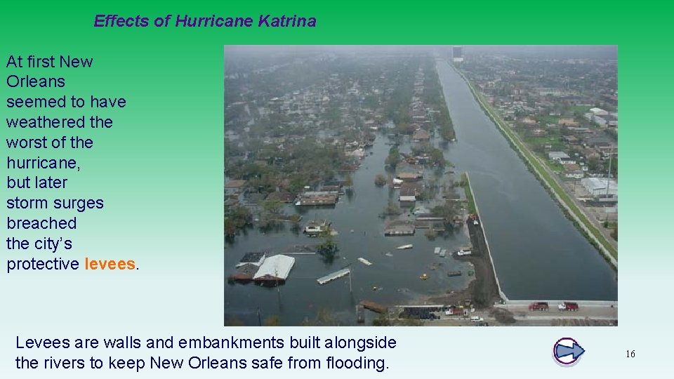 Effects of Hurricane Katrina At first New Orleans seemed to have weathered the worst