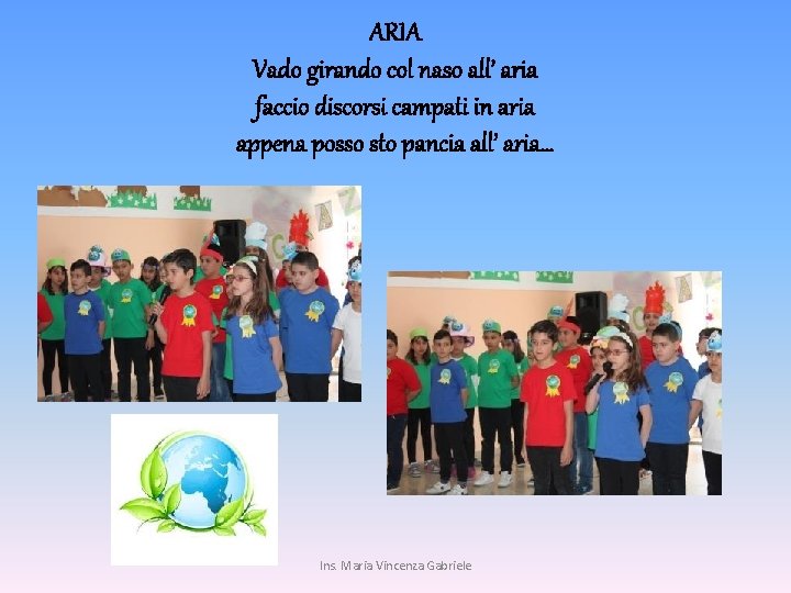 ARIA Vado girando col naso all’ aria faccio discorsi campati in aria appena posso