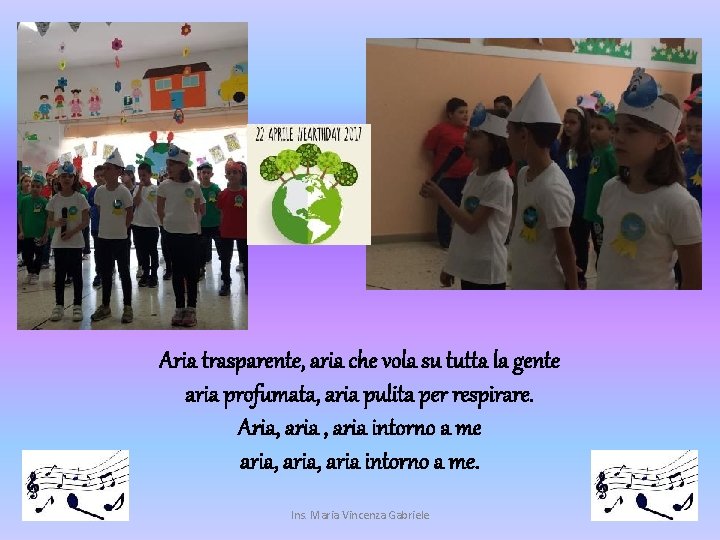 Aria trasparente, aria che vola su tutta la gente aria profumata, aria pulita per