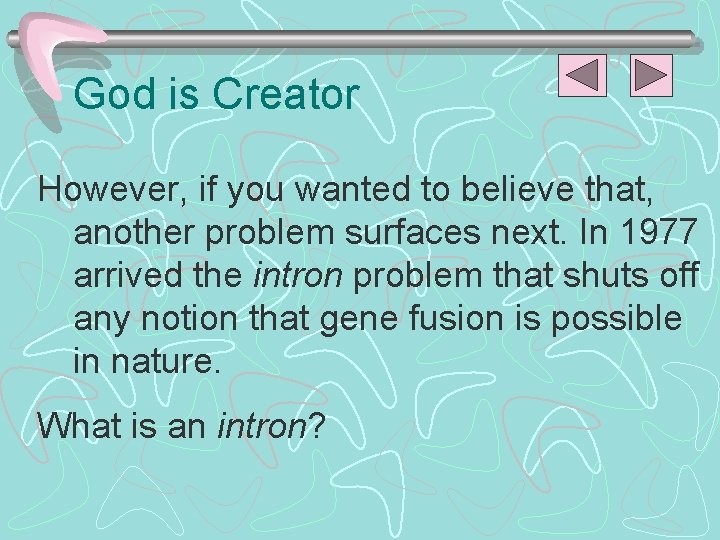 God is Creator However, if you wanted to believe that, another problem surfaces next.