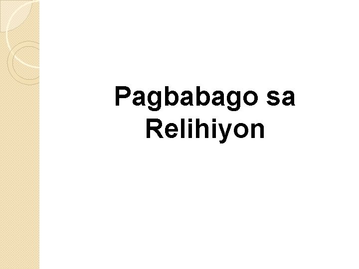 Pagbabago sa Relihiyon 