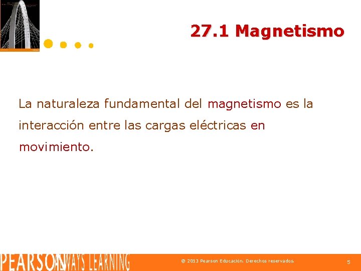 27. 1 Magnetismo La naturaleza fundamental del magnetismo es la interacción entre las cargas