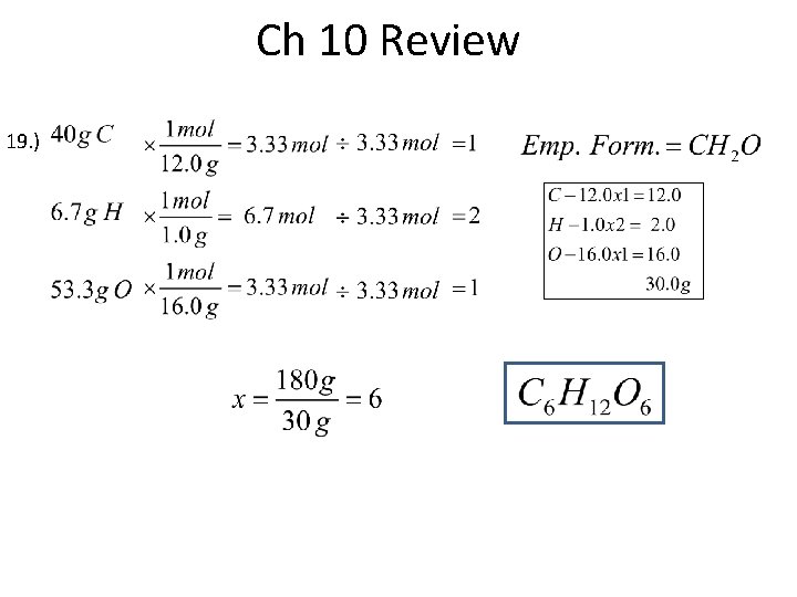 Ch 10 Review 19. ) 