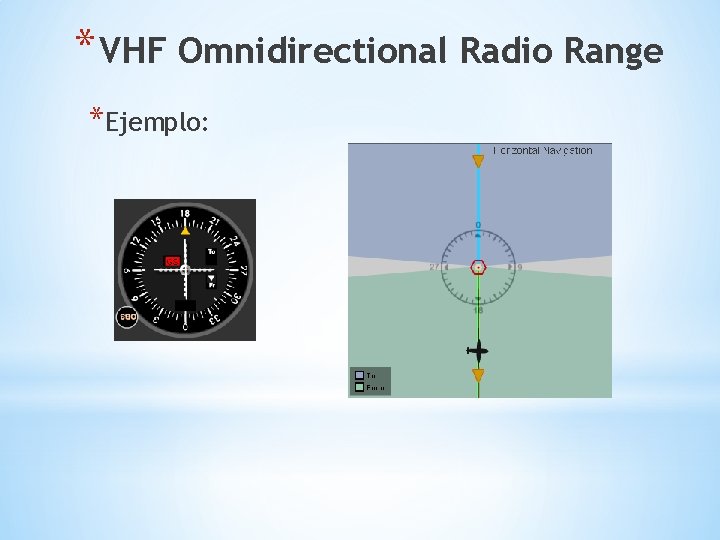 * VHF Omnidirectional Radio Range *Ejemplo: 