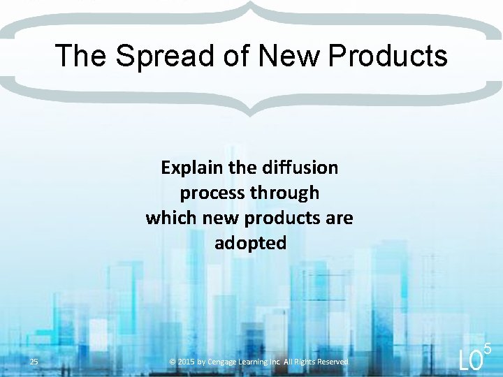 The Spread of New Products Explain the diffusion process through which new products are