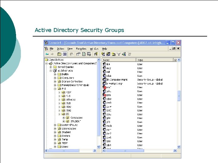 Active Directory Security Groups 