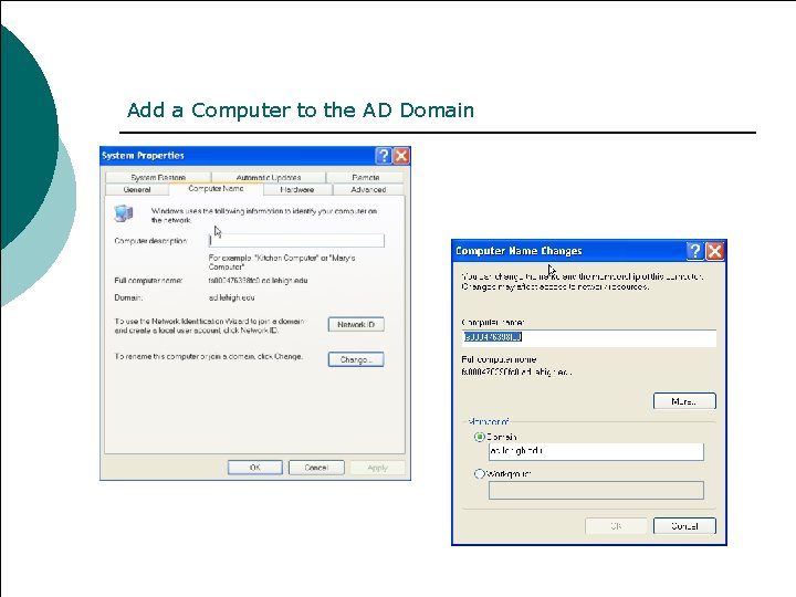 Add a Computer to the AD Domain 