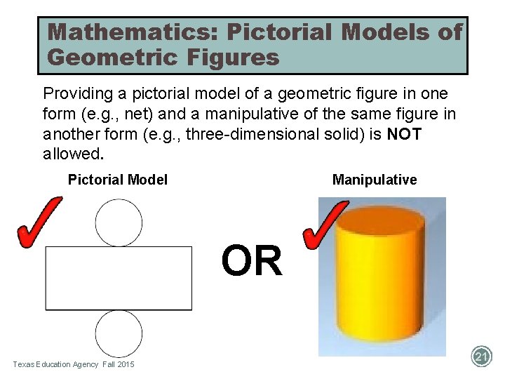 Mathematics: Pictorial Models of Geometric Figures Providing a pictorial model of a geometric figure