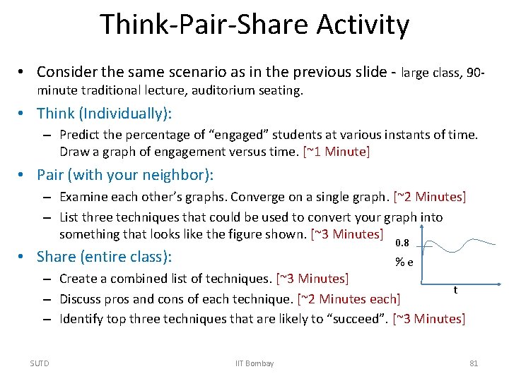 Think-Pair-Share Activity • Consider the same scenario as in the previous slide - large