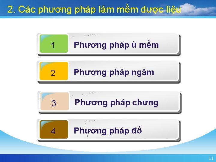 2. Các phương pháp làm mềm dược liệu 1 Phương pháp ủ mềm 2