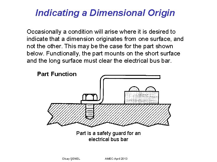 Indicating a Dimensional Origin Occasionally a condition will arise where it is desired to