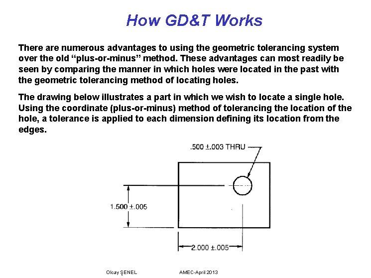 How GD&T Works There are numerous advantages to using the geometric tolerancing system over