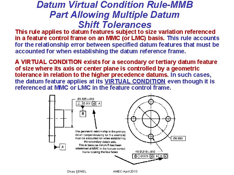 Datum Virtual Condition Rule-MMB Part Allowing Multiple Datum Shift Tolerances This rule applies to