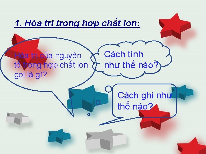 1. Hóa trị trong hợp chất ion: Hóa trị của nguyên tố trong hợp