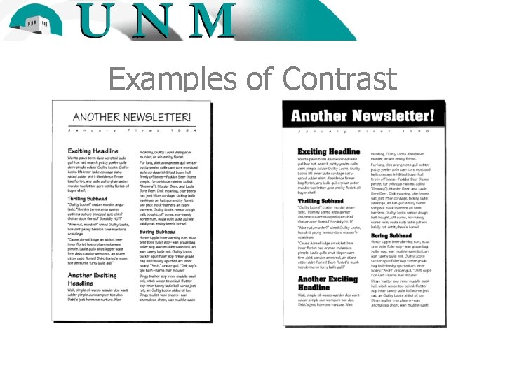 Examples of Contrast 