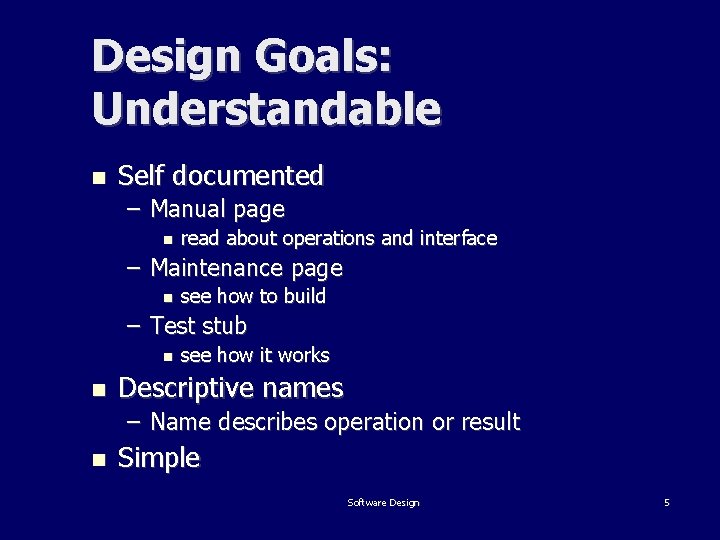 Software Design Derived from Dr Fawcetts slides CSE