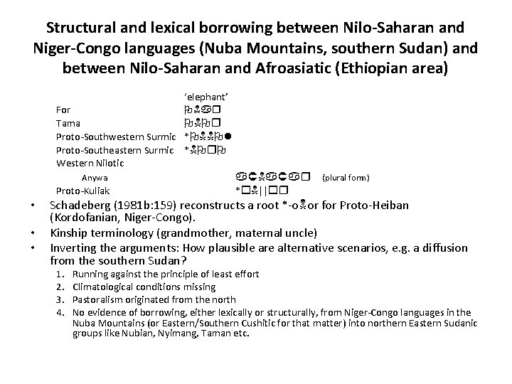 Structural and lexical borrowing between Nilo-Saharan and Niger-Congo languages (Nuba Mountains, southern Sudan) and