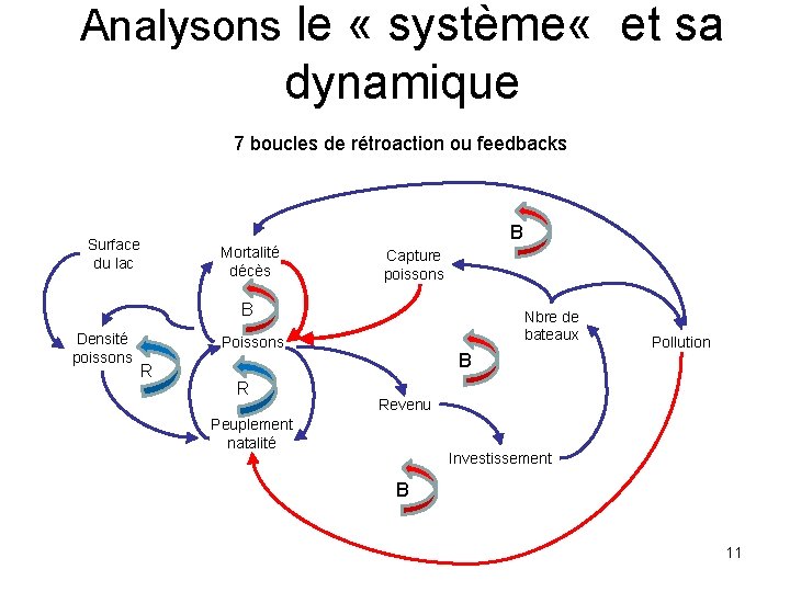 Analysons le « système « et sa dynamique 7 boucles de rétroaction ou feedbacks