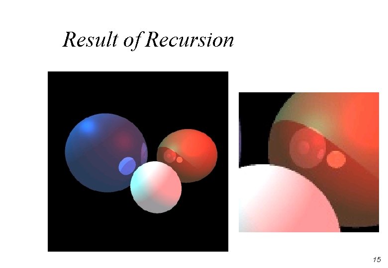Result of Recursion 15 Result of Recursion 15