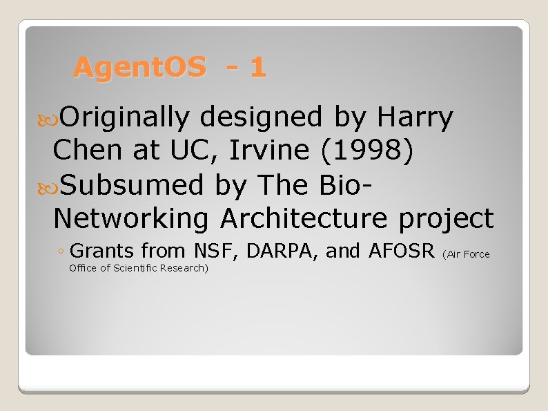Comparison of Distributed Operating Systems Systems Discussed Plan