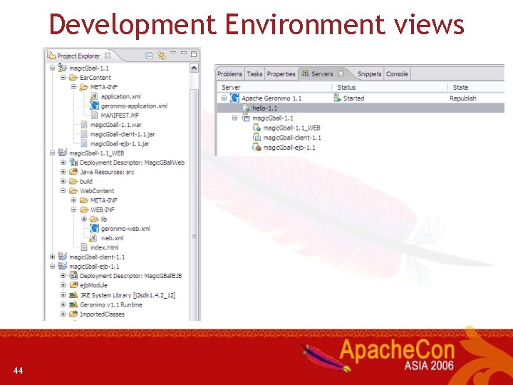 Development Environment views 44 