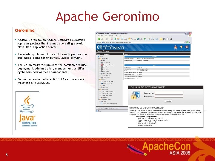 Apache Geronimo § Apache Geronimo an Apache Software Foundation top level project that is