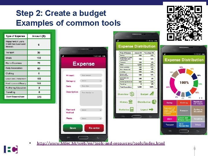 Step 2: Create a budget Examples of common tools • http: //www. hkiec. hk/web/en/tools-and-resources/tools/index. Step 2: Create a budget Examples of common tools • http: //www. hkiec. hk/web/en/tools-and-resources/tools/index.