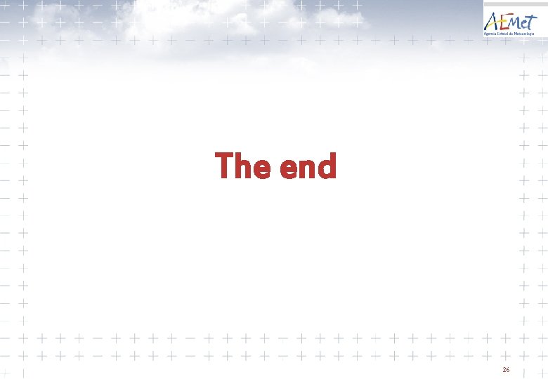 The end 26 