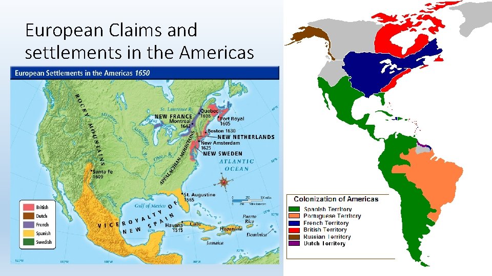 European Claims and settlements in the Americas 