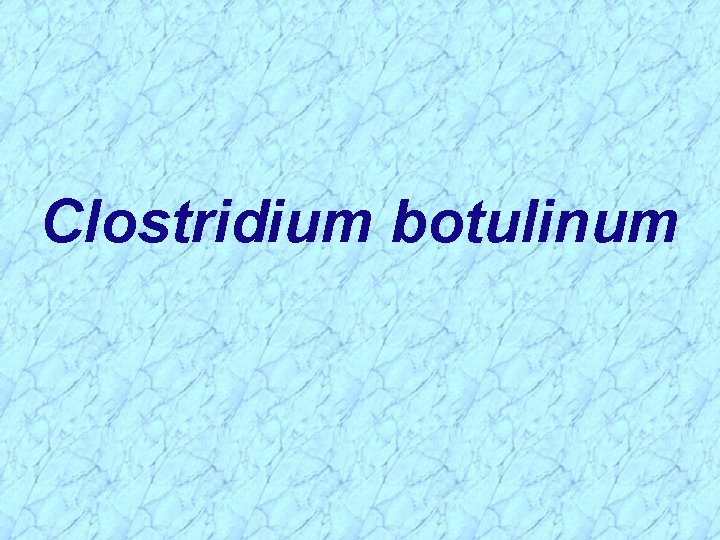 Clostridium botulinum 