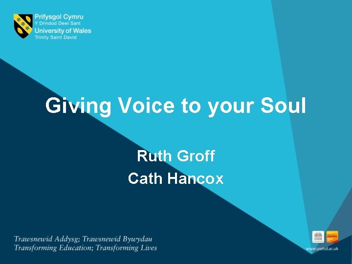 Giving Voice to your Soul Ruth Groff Cath Hancox 