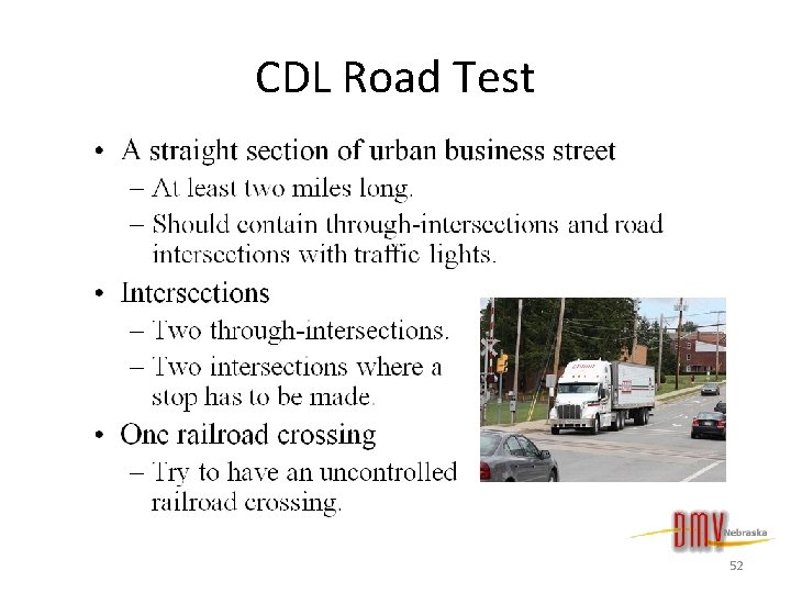 CDL Road Test 52 