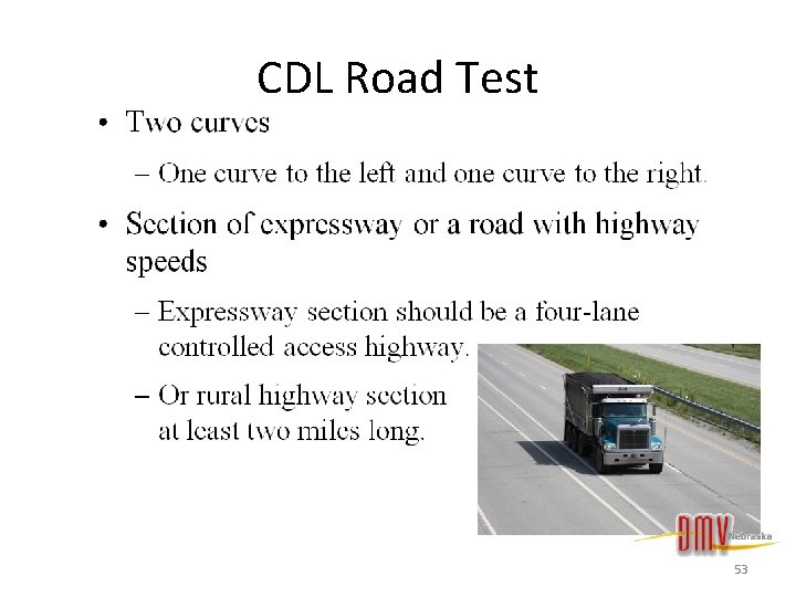 CDL Road Test 53 