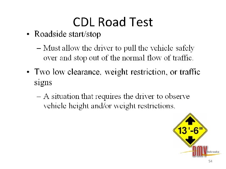 CDL Road Test 54 