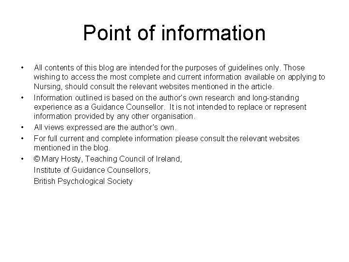 Point of information • • • All contents of this blog are intended for Point of information • • • All contents of this blog are intended for