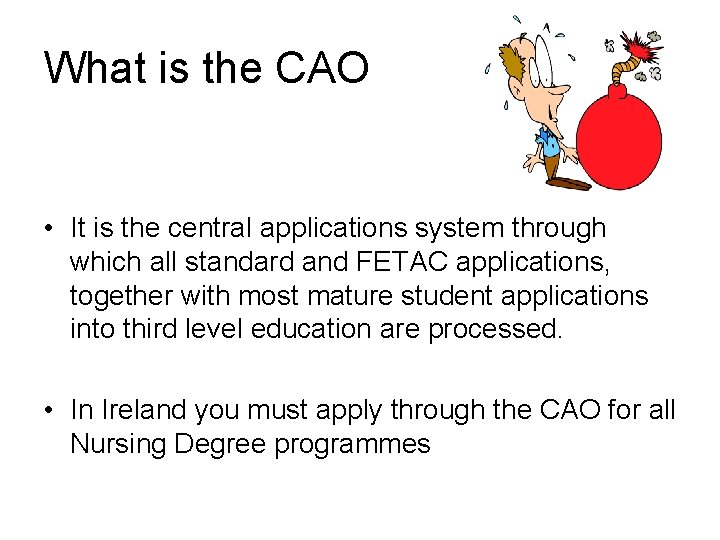 What is the CAO • It is the central applications system through which all What is the CAO • It is the central applications system through which all