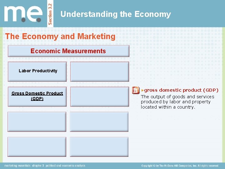 Section 3. 2 Understanding the Economy The Economy and Marketing Economic Measurements Labor Productivity