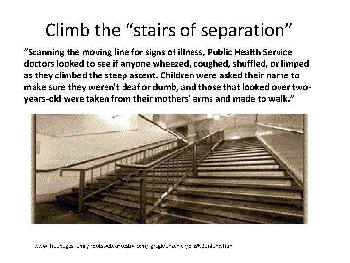 Climb the “stairs of separation” “Scanning the moving line for signs of illness, Public Climb the “stairs of separation” “Scanning the moving line for signs of illness, Public