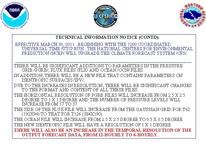 TECHNICAL INFORMATION NOTICE (CONTD): EFFECTIVE MARCH 30, 2011. . . BEGINNING WITH THE 1200