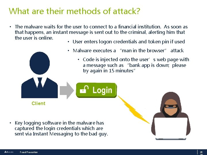 What are their methods of attack? • The malware waits for the user to