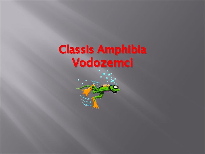 Classis Amphibia Vodozemci 