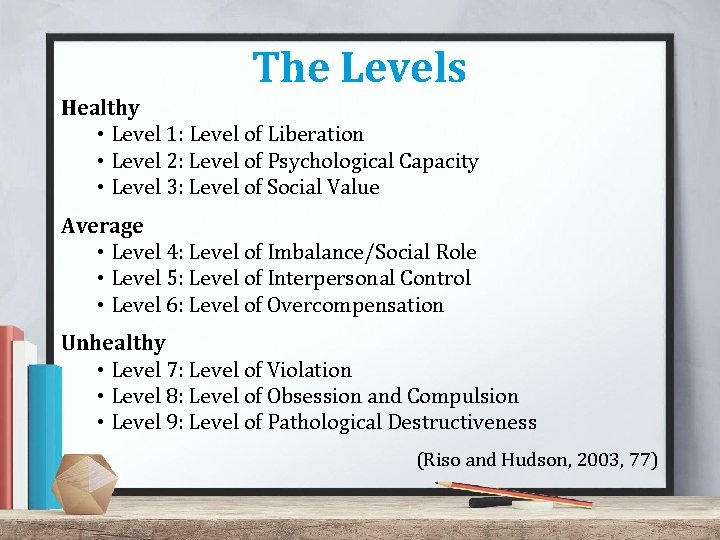 The Levels Healthy • Level 1: Level of Liberation • Level 2: Level of The Levels Healthy • Level 1: Level of Liberation • Level 2: Level of