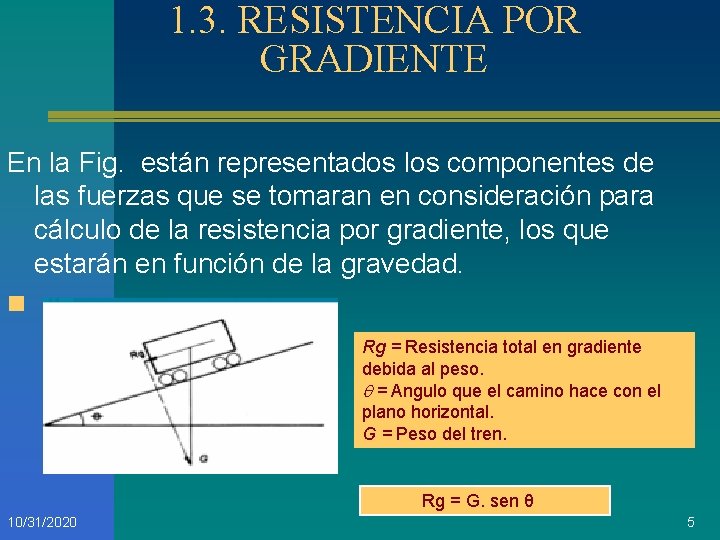 1. 3. RESISTENCIA POR GRADIENTE En la Fig. están representados los componentes de las