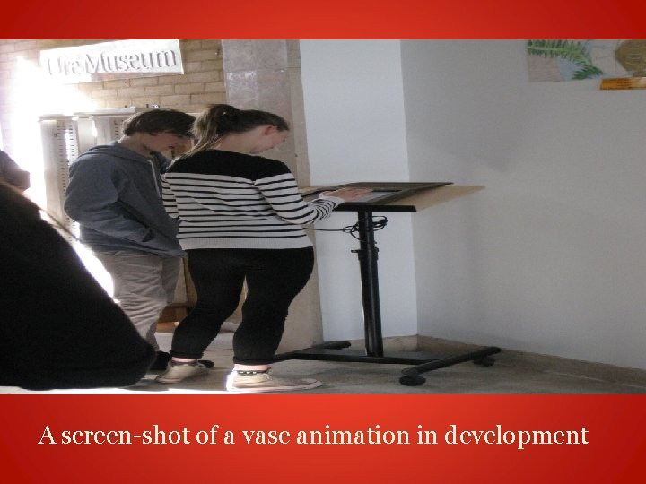 A screen-shot of a vase animation in development 