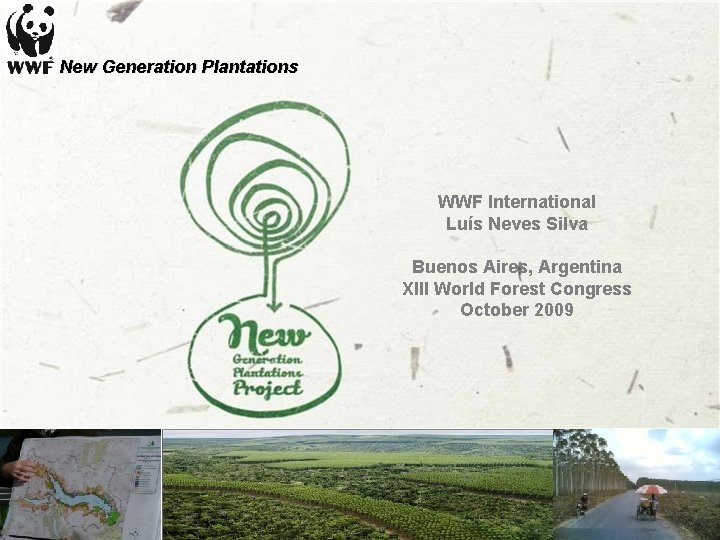 New Generation Plantations WWF International Luís Neves Silva Buenos Aires, Argentina XIII World Forest