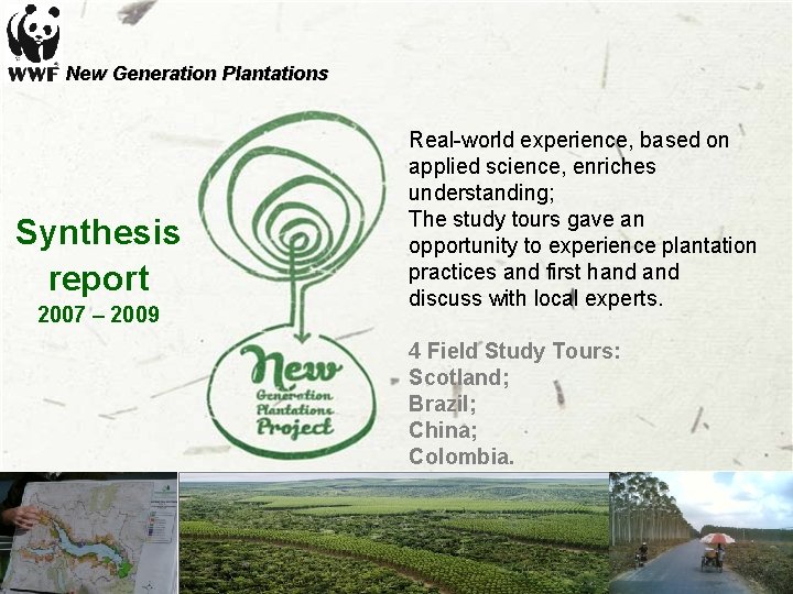 New Generation Plantations Synthesis report 2007 – 2009 Real-world experience, based on applied science,